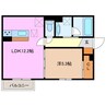 (仮称)D-ROOM富士町 1LDKの間取り