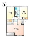 ファインコートＡ棟 2LDKの間取り