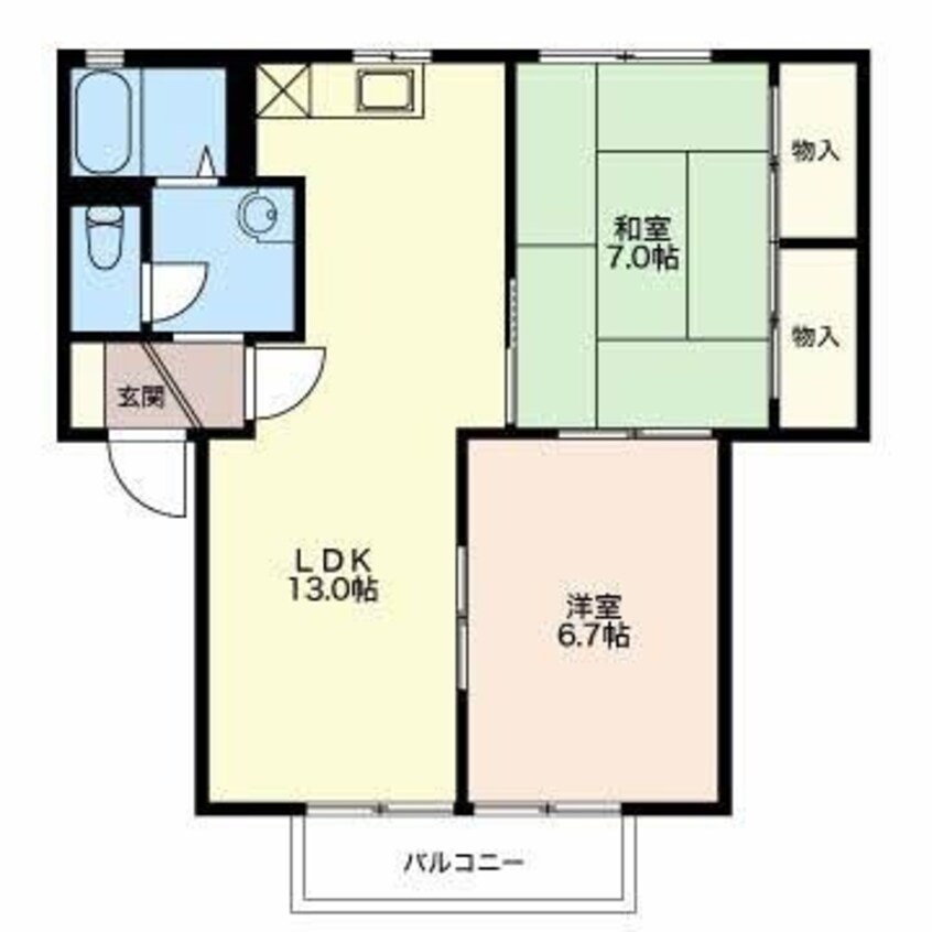 間取図 メルベール西富田