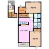 フォレスタあさひ　Ａ 2LDKの間取り