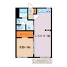 アミューズ松寺　Ａ棟 1LDKの間取り