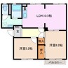 オーシャン城西Ｄ棟 2LDKの間取り