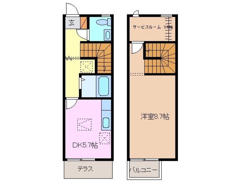 間取図 リースランド四日市東　A