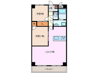 間取図 プロミネント四日市