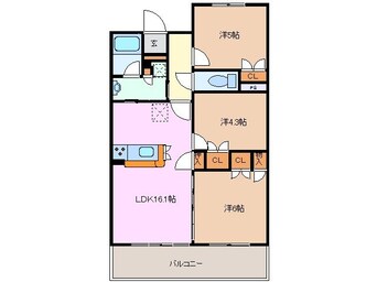 間取図 ローレルタワーシュロア四日市