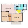 グランデージ日永西　Ａ 2LDKの間取り