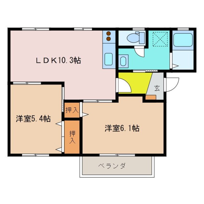 間取図 グランデージ日永西　Ａ