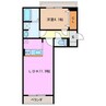 ファーランジュ四日市 1LDKの間取り