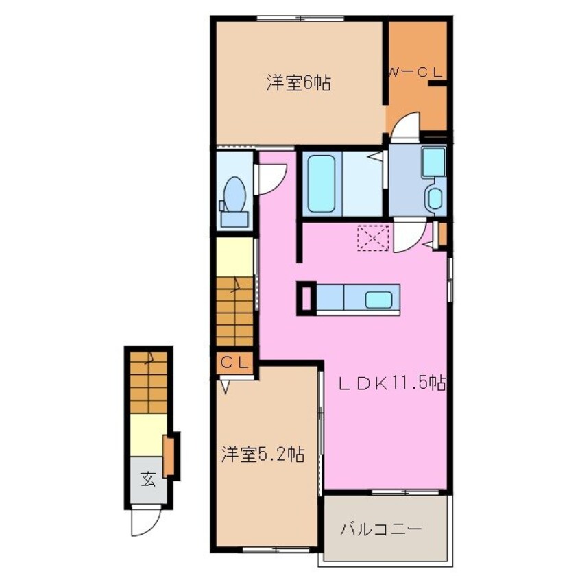 間取図 アイルウインド　Ａ