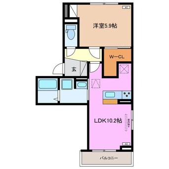 間取図 Ｄ-ｃｈａｍｂｒｅ元新町