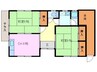 山口借家 2DKの間取り