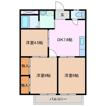 間取図 シティハイツ日野陵
