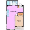 パークテラス城北 1LDKの間取り