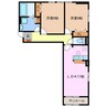 ラビアージュ・Ｍ 2LDKの間取り