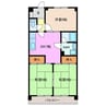 北柿桜マンション 3DKの間取り