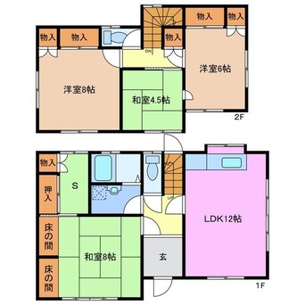 間取図 四日市市城西町貸家