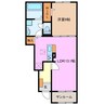 ラフォーレ三ツ谷東　Ｂ 1LDKの間取り
