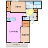 ディーシャンブル川原町 2LDKの間取り