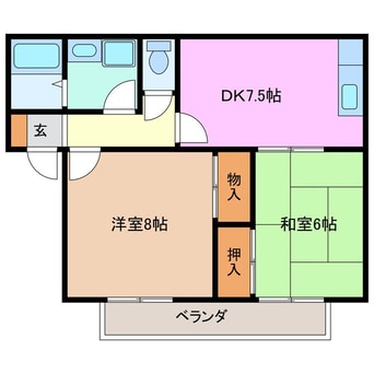間取図 ウイング伊達A棟