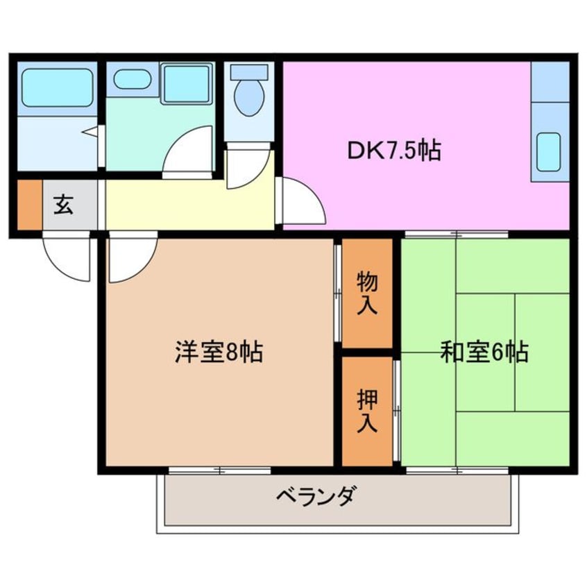 間取図 ウイング伊達A棟