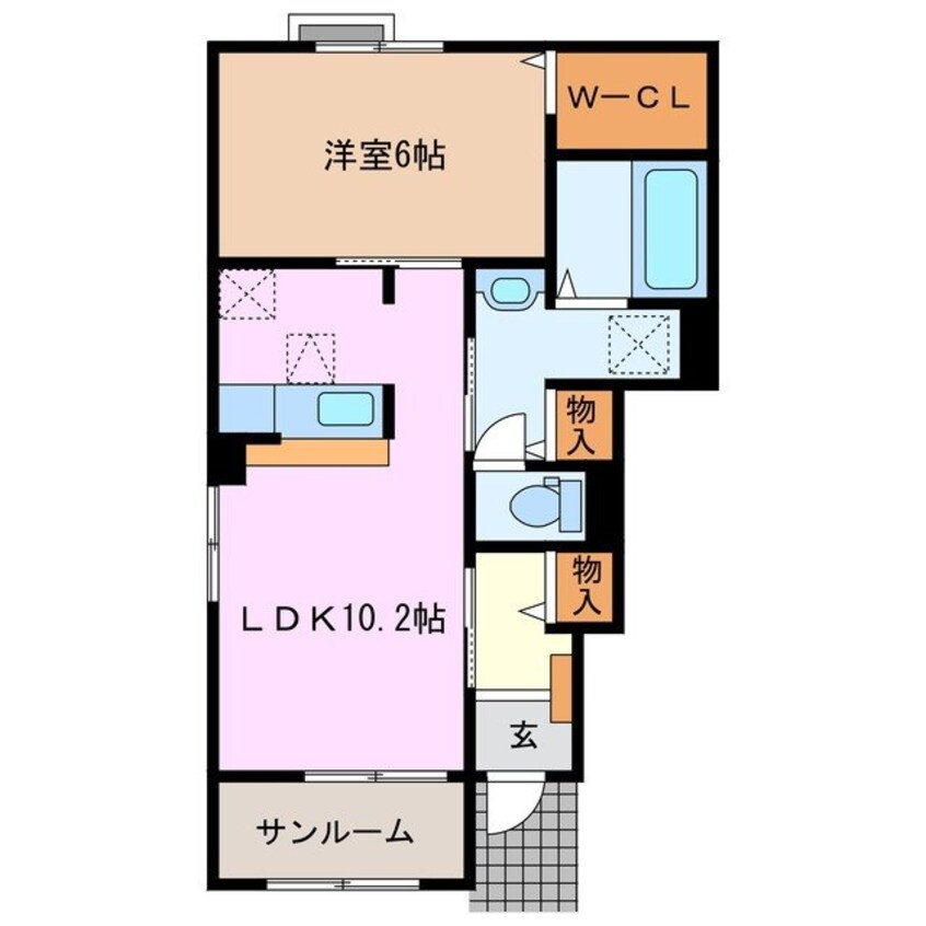 間取図 スクエア日永西Ⅱ