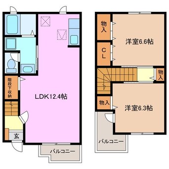 間取図 カーサコーモド阿倉川Ⅰ
