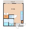 ベース浜田 1Rの間取り