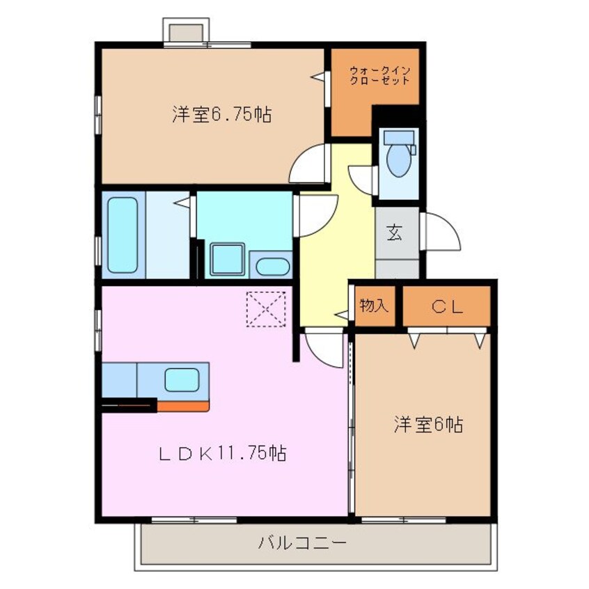 間取図 リビングタウン阿倉川　B