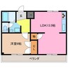 コム！四日市 1LDKの間取り