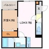 LECOCON四日市　Ⅰ 1LDKの間取り