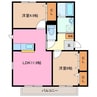 アヴィオン 2LDKの間取り