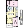 アイルウインド　Ｂ 2LDKの間取り