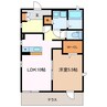 ラベンダー 1LDKの間取り