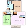 ボワクール　Ａ 2LDKの間取り