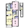 ソレアード　Ⅱ 2LDKの間取り