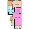 ルピナス　Ｅ 1LDKの間取り