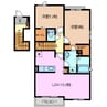 アプランド 2LDKの間取り