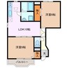 メイプルハウス　Ⅱ 2LDKの間取り
