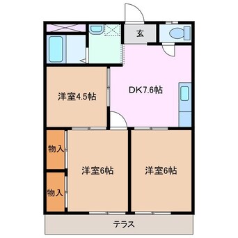 間取図 シティハイツ日野陵