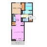 アイティーオーD-room東新町　西館 1LDKの間取り