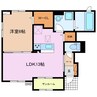 ガーデンハウスＣ 1LDKの間取り