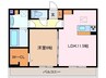 マーブルⅡ 1LDKの間取り