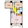 北浜田マンションＢ棟　４０４号室 2LDKの間取り