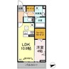 雅野Ⅶ 1LDKの間取り