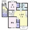 シャトー・ノ－ルⅠ 2LDKの間取り