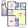 シャトー・ノ－ルⅠ 2LDKの間取り