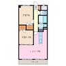 フォ・セート 2LDKの間取り