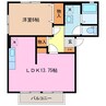 クレールカルチェ　A 1LDKの間取り