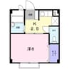 タウニ－２１ 1Kの間取り