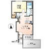カーサコルディアーレ 1LDKの間取り